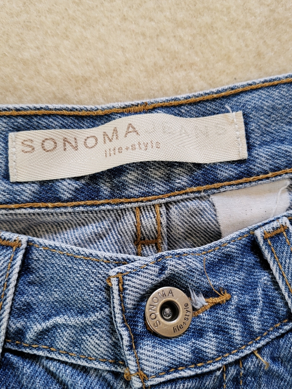 Vintage 90's, Cotton Blue Jeans Size 29, med blue wash denim, Straight Leg - Picture 2 of 10